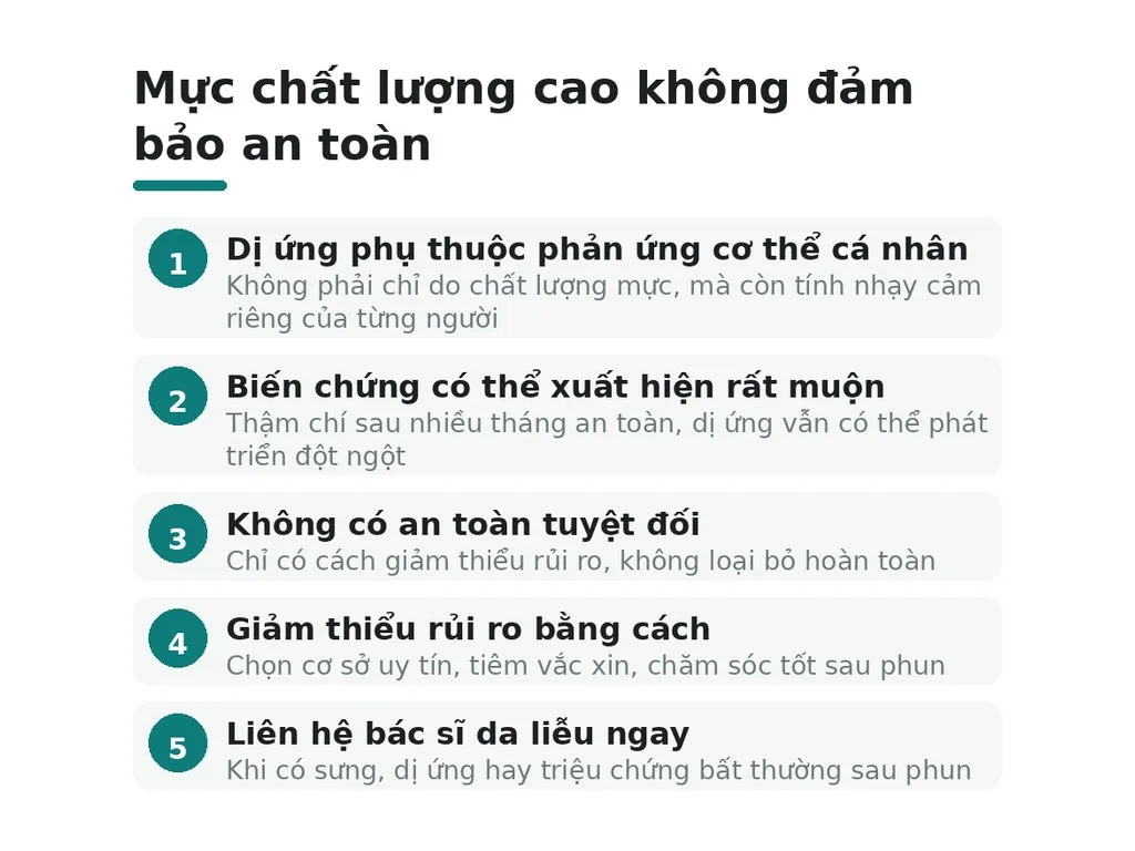 Hiểu lầm: mực chất lượng cao không đảm bảo an toàn