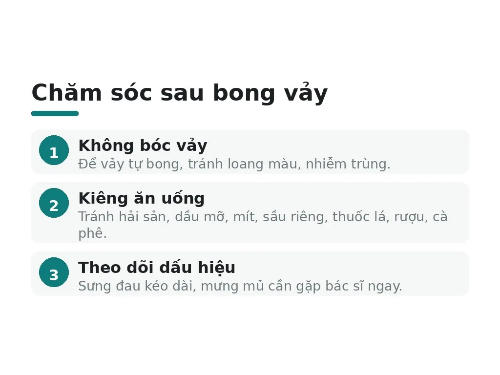 Những sai lầm cần tránh khi bong vảy