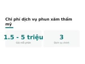 Chi phí dịch vụ phun xăm thẩm mỹ