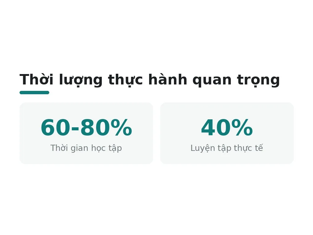 Thời lượng thực hành quan trọng