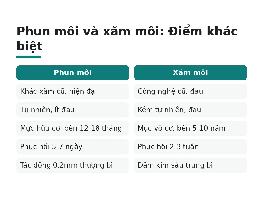 Hiểu lầm phổ biến về phun và xăm môi