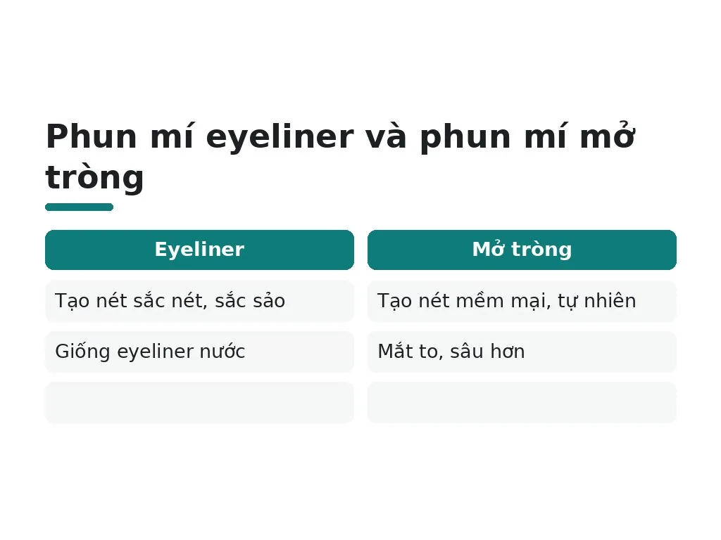 Phun mí eyeliner và phun mí mở tròng