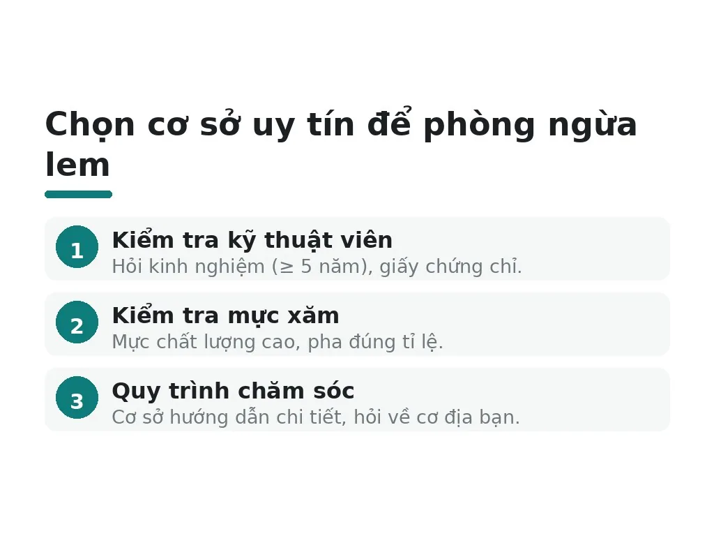 Cách chọn cơ sở uy tín để phòng ngừa lem