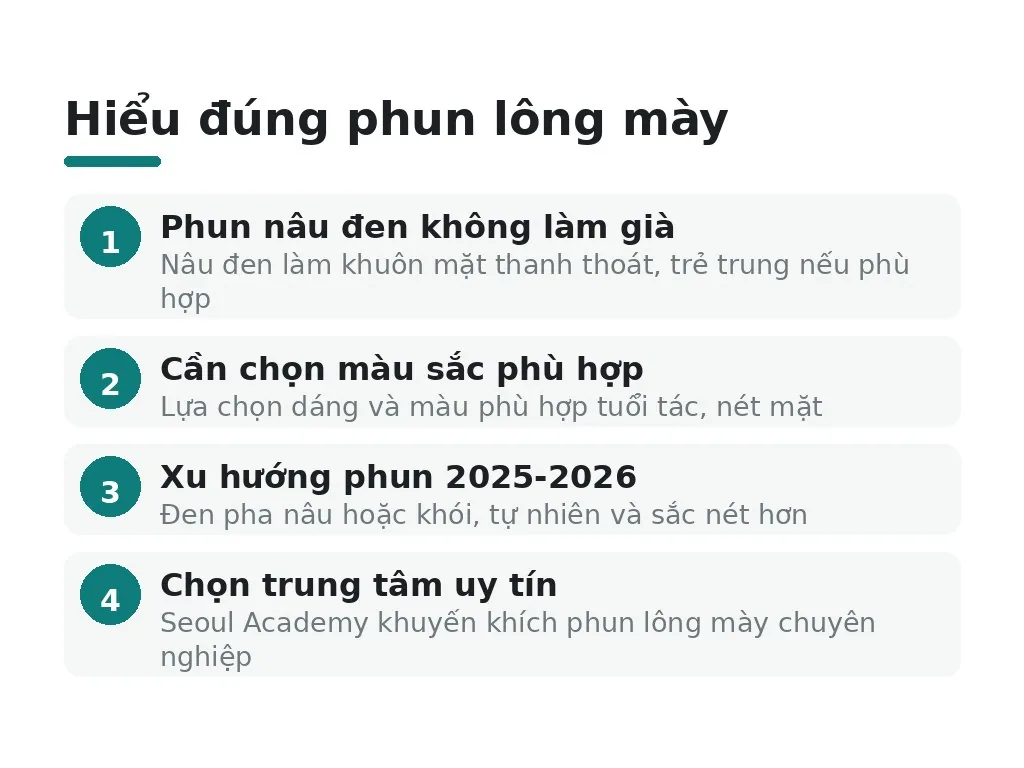 Hiểu lầm phổ biến về phun lông mày