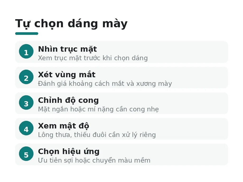cách vẽ chân mày phẩy sợi hợp với dáng mặt nào?