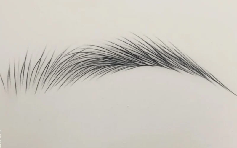 cách vẽ chân mày phẩy sợi
